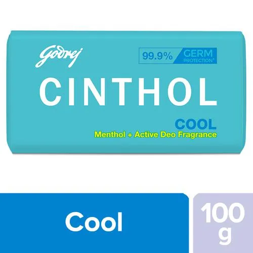Cinthol Cool Menthol + Active Deo Fragrance Soap 100g