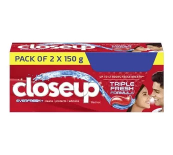 Closeup Ever Fresh+ Red Hot Toothpaste – 150g x 2