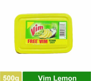 Vim Lemon Tub Dishwash Bar – 500g