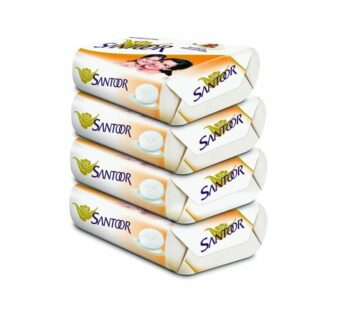 Santoor Sandal and Almond Milk Soap – 44g x 4