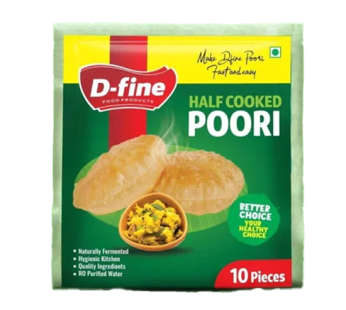 D-Fine Half Cooked 10 Poori